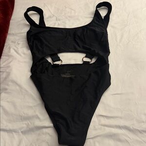 Rachel Black One-Piece Cutout Swimsuit